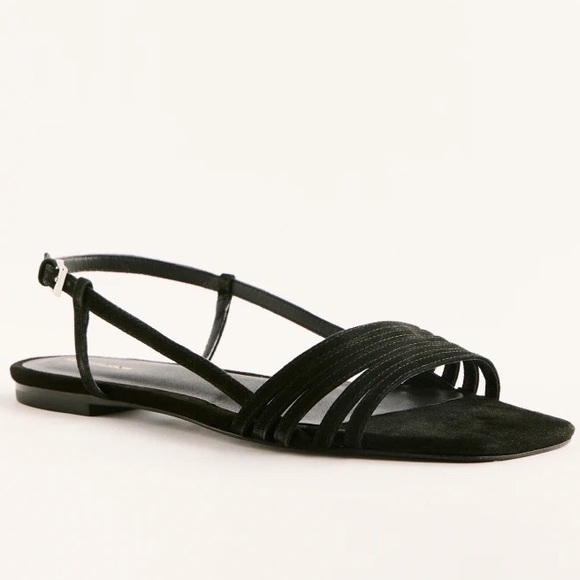 REFORMATION flat black strappy sandals - Picture 7 of 7